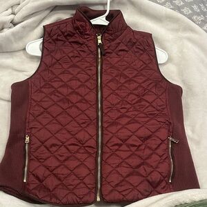 Maroon Quilted Vest. Great condition.